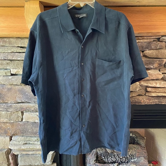 100% Silk Button Up - Picture 1 of 8